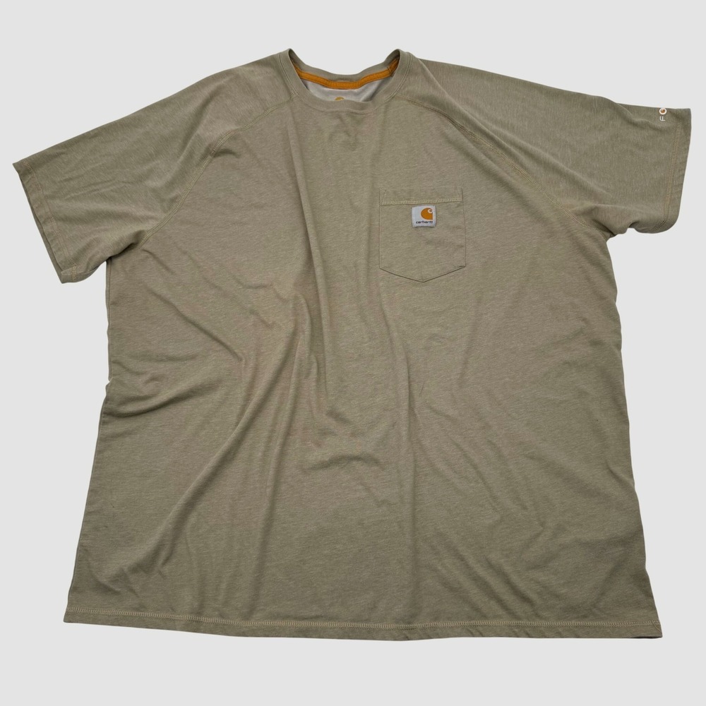 Carhartt Force Relaxed Fit Pocket T-Shirt Mens 3XL Tan Heather Work Shirt 100306
